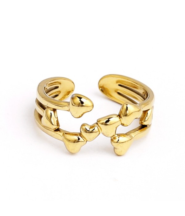 Anillo de corazones decorativas