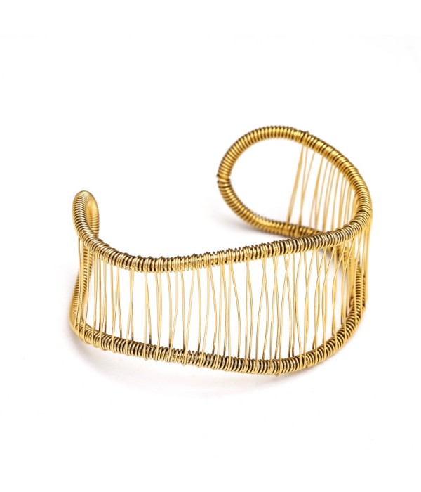 Brazaleta dorado con diseño de malla