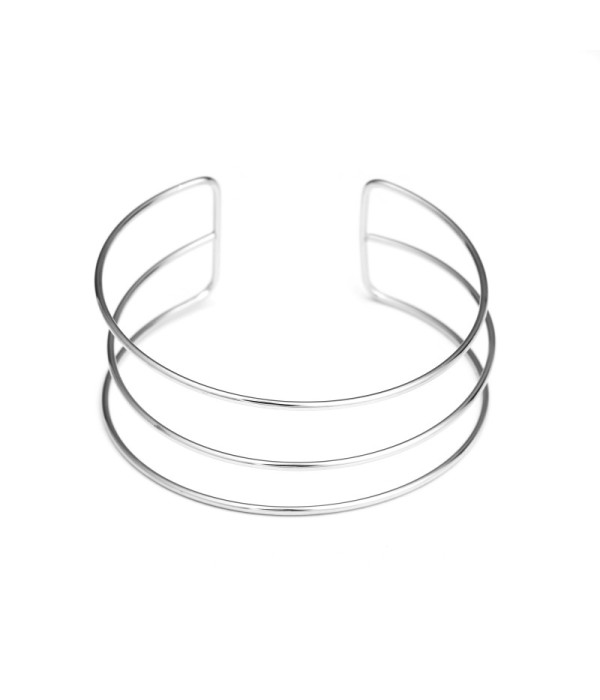 Brazalete de brazo plateado de estilo minimalista