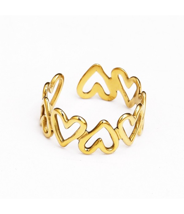 Anillo con corazones