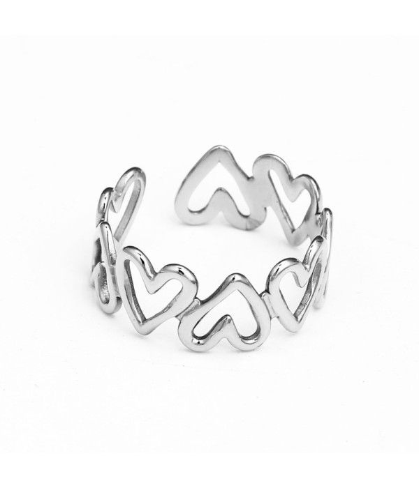 Anillo con corazones