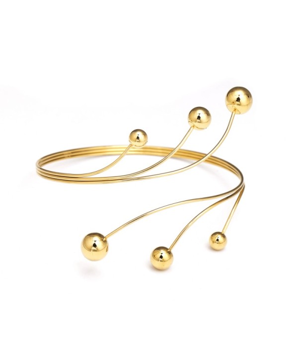 Brazalete de brazo dorado con esferas