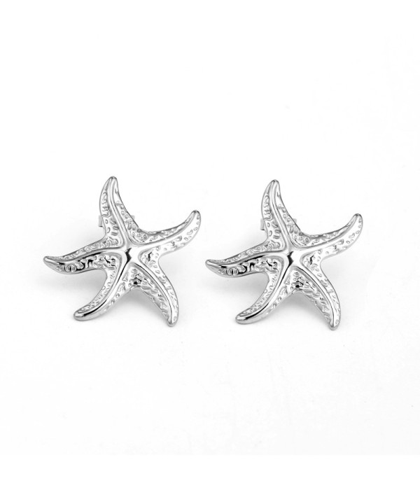 Pendientes de estrella de mar con textura