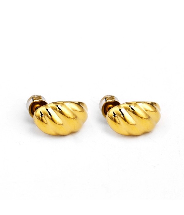 Pendientes pequeños con diseño de croissant