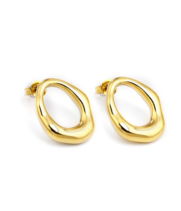 Pendientes dorados ovalados