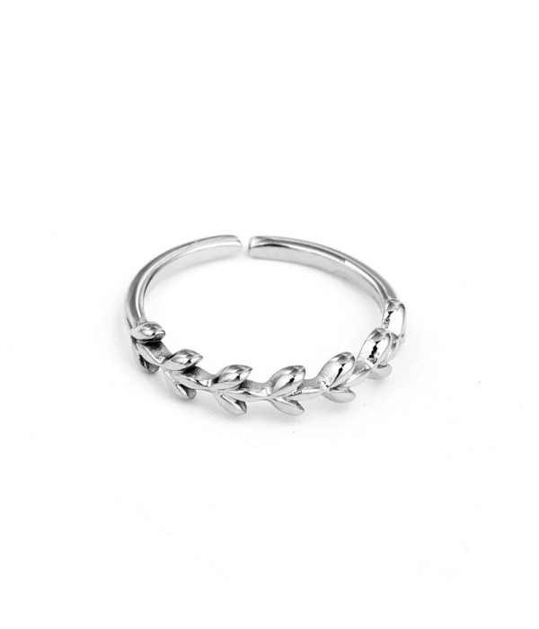 Anillo de hojas minimalista 2