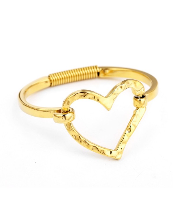 Pulsera rígida con corazón central
