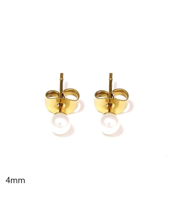 Pendientes de perlas de 4mm