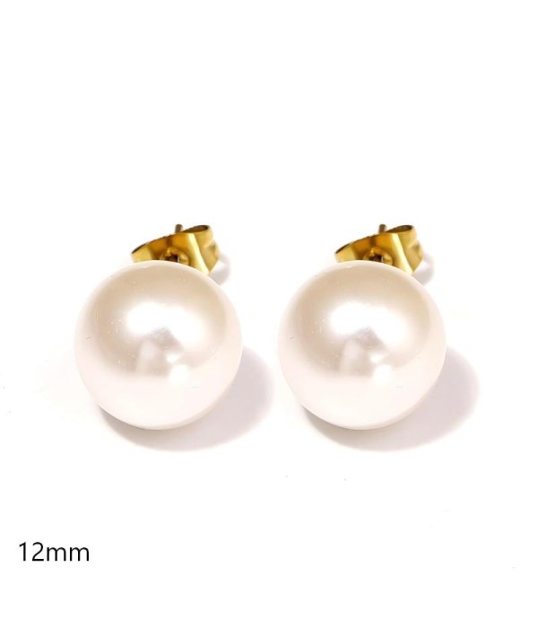 Pendientes de perlas de 12mm
