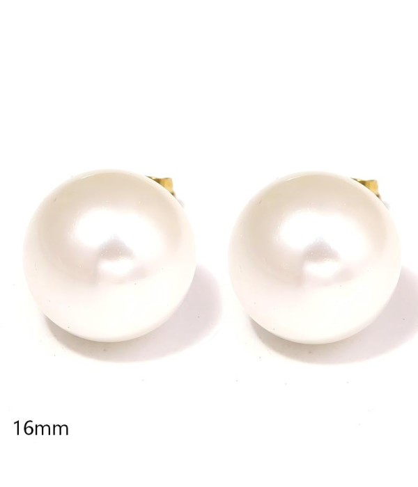 Pendientes de perlas de 16mm