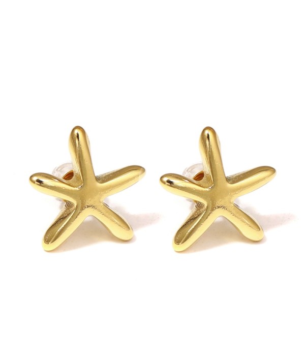 Pendientes de estrella de mar minimalista
