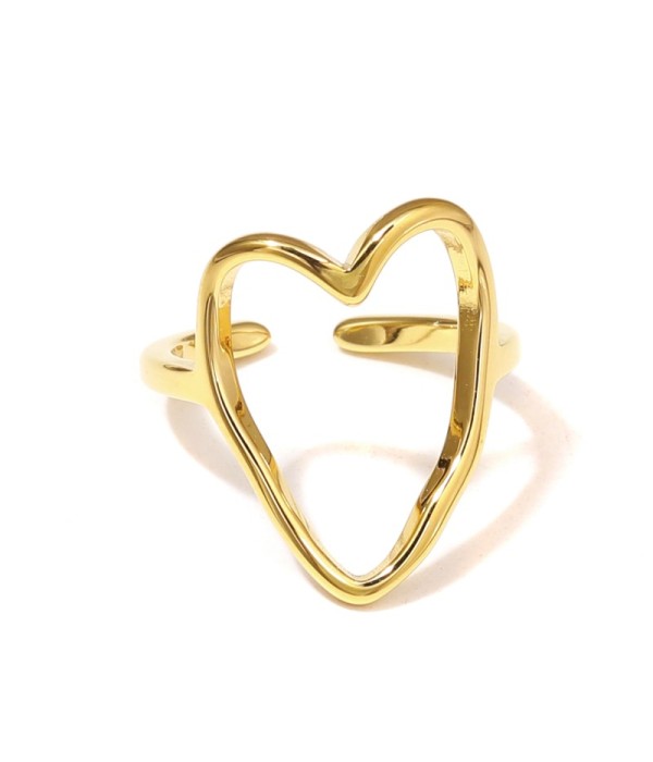 Anillo dorado de corazón minimalista