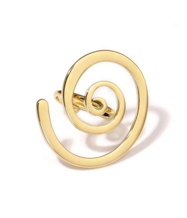 Anillo dorado con espiral
