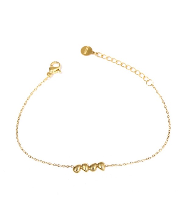 Pulsera dorada con cuatro gotas
