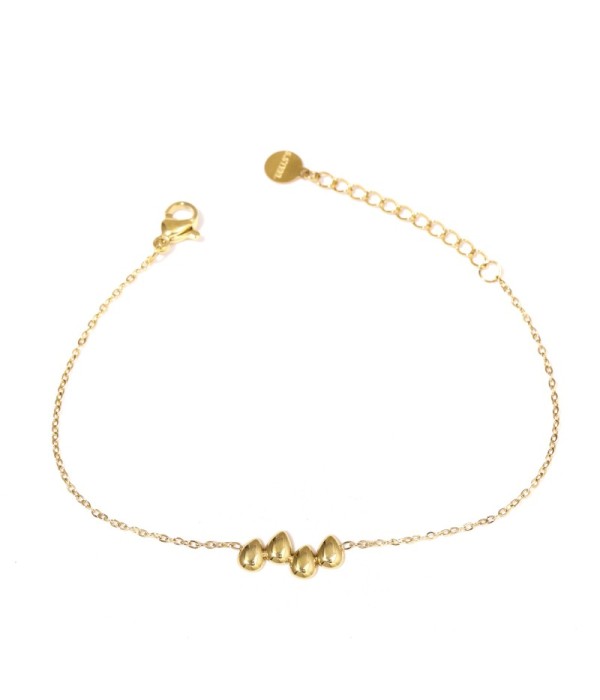 Pulsera dorada con cuatro gotas