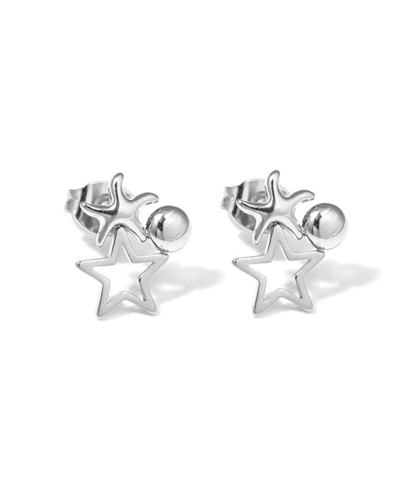 Pendientes de estrellas y círculo 2