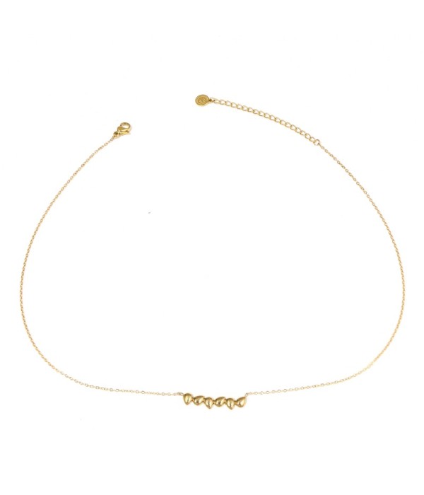 Collar dorado con varias gotas