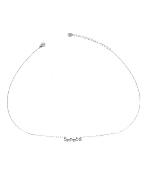 Collar plateado con varias gotas