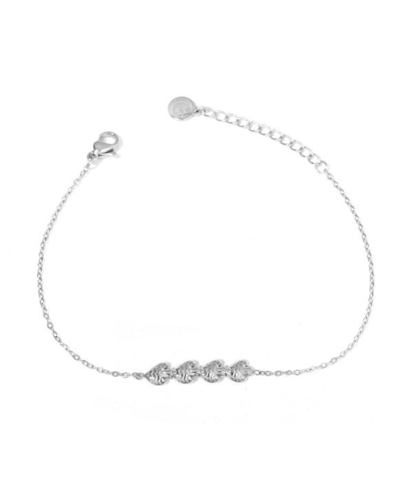 Pulsera plateada con pez