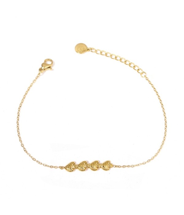 Pulsera dorada con pez