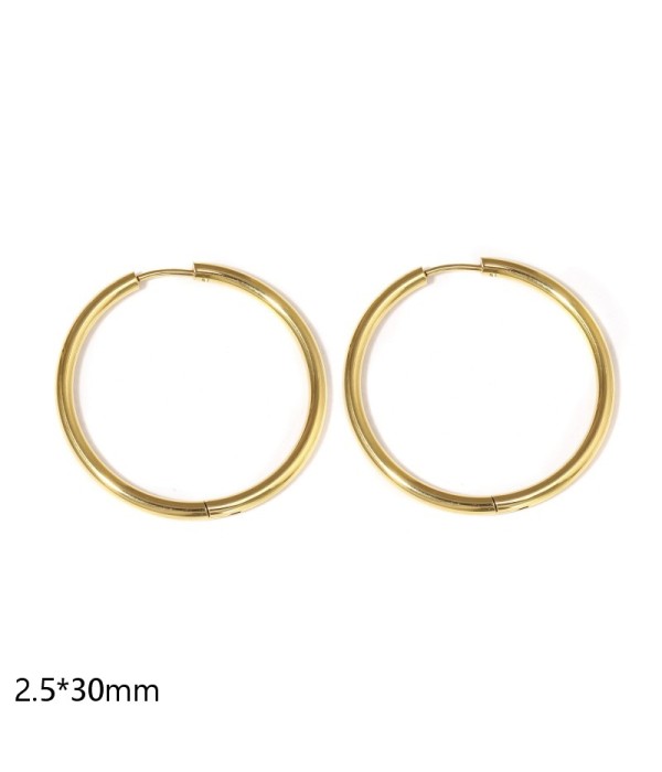 Pendientes de aro dorados (2.5x30mm)