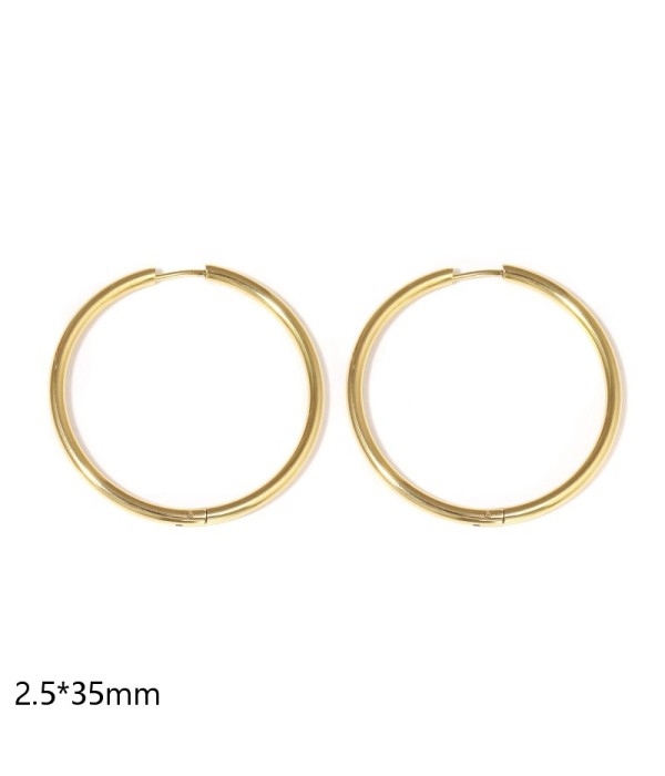 Pendientes de aro dorados (2.5x35mm)