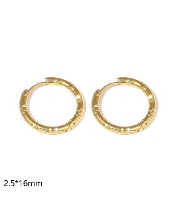 Pendientes de aro texturizados (2.5x16mm)