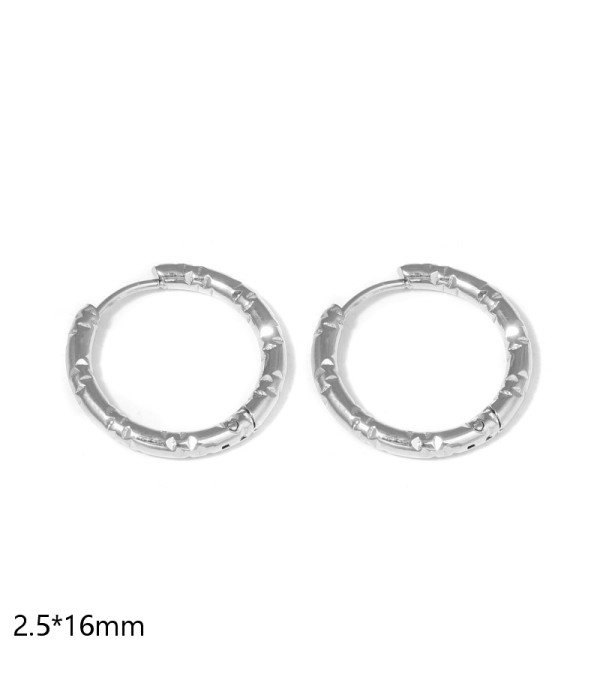 Pendientes de aro texturizados (2.5x16mm) 2