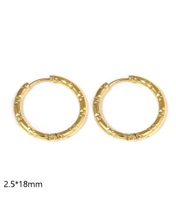 Pendientes de aro texturizados (2.5x18mm)