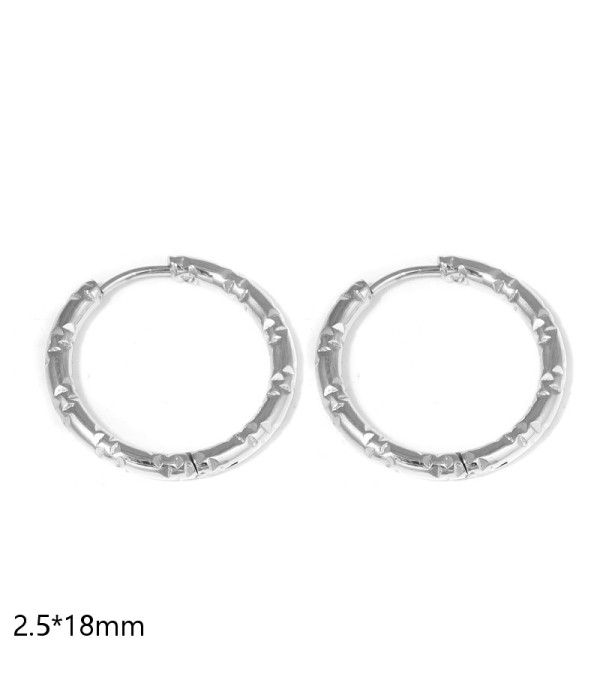 Pendientes de aro texturizados (2.5x18mm) 2
