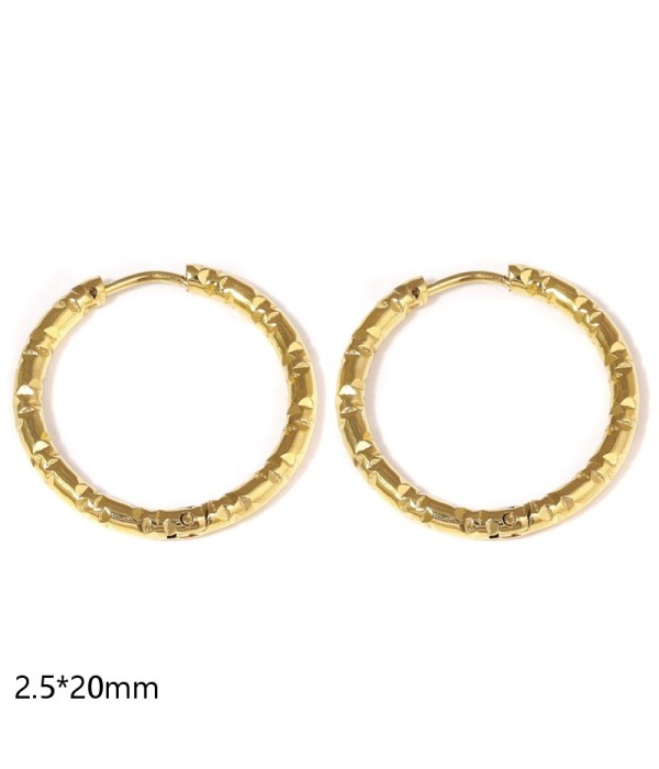 Pendientes de aro texturizados (2.5x20mm)