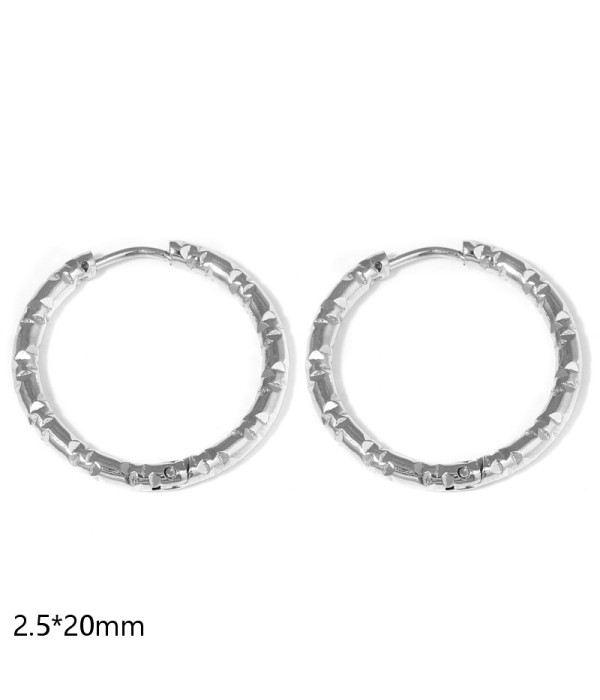 Pendientes de aro texturizados (2.5x20mm)