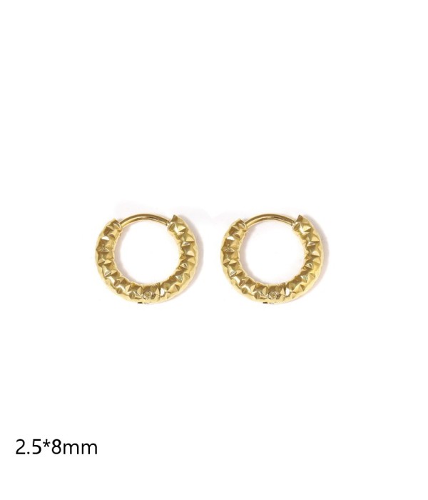 Pendientes de aro texturizados (2.5x8mm)