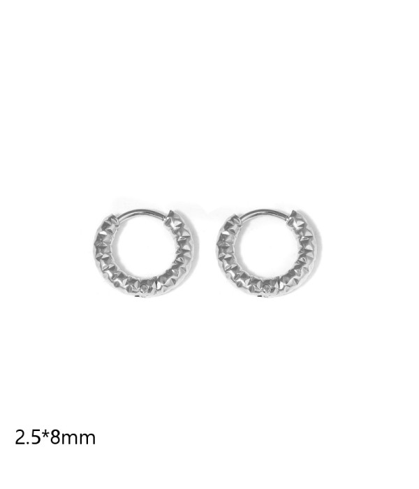 Pendientes de aro texturizados (2.5x8mm) 2