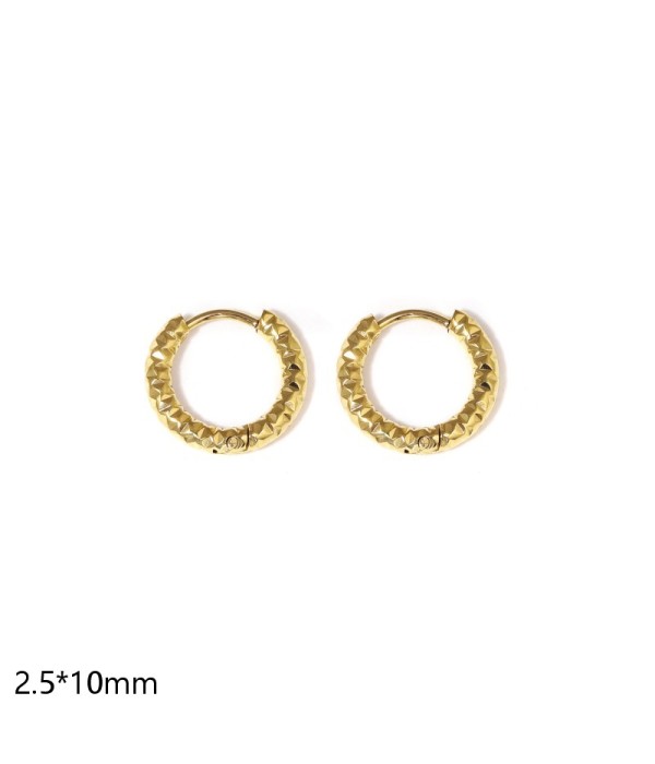 Pendientes de aro texturizados (2.5x10mm)