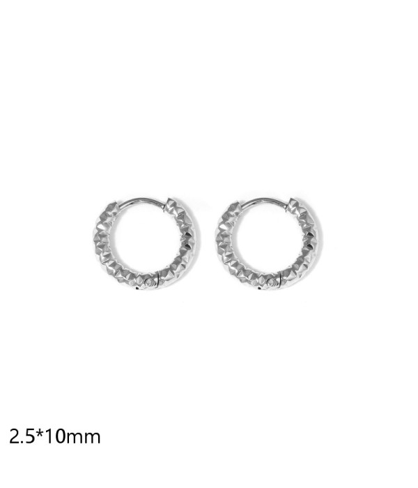 Pendientes de aro texturizados (2.5x10mm)