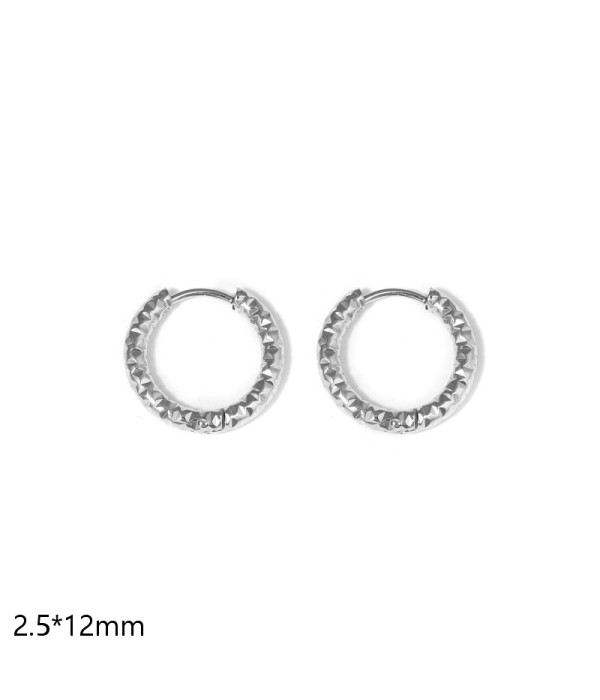 Pendientes de aro texturizados (2.5x12mm) 2