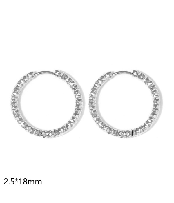 Pendientes de aro texturizados (2.5x18mm) 2