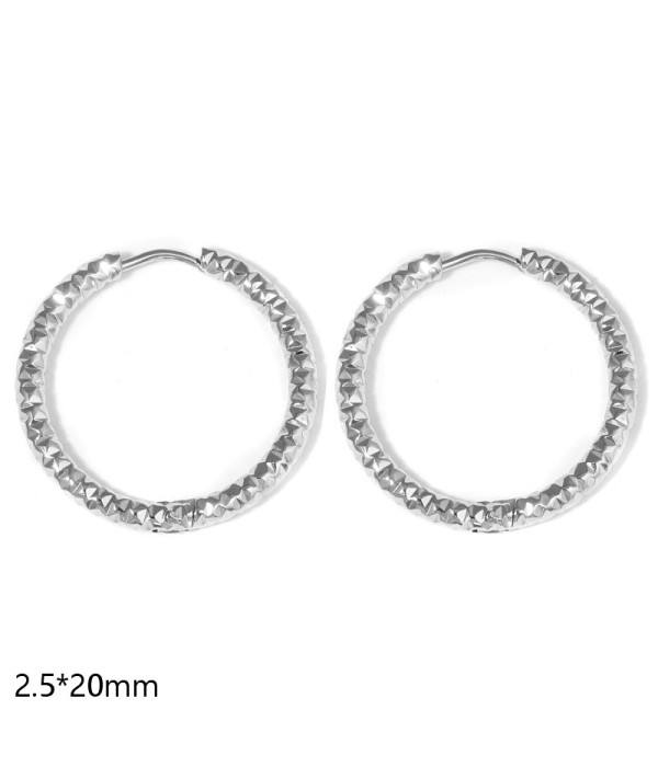 Pendientes de aro texturizados (2.5x20mm) 2