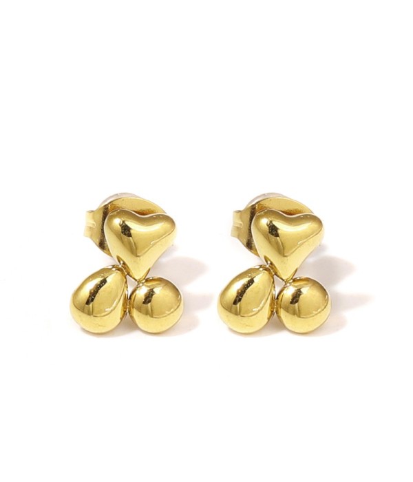 Pendientes de corazón, círculo y gota