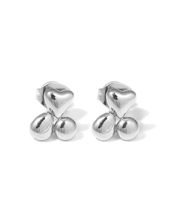 Pendientes de corazón, círculo y gota