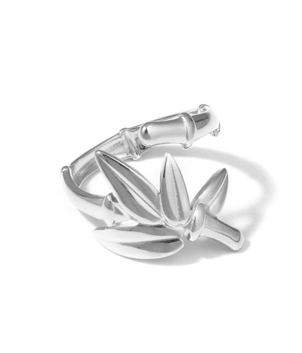 Anillo de bambú y hojas 2