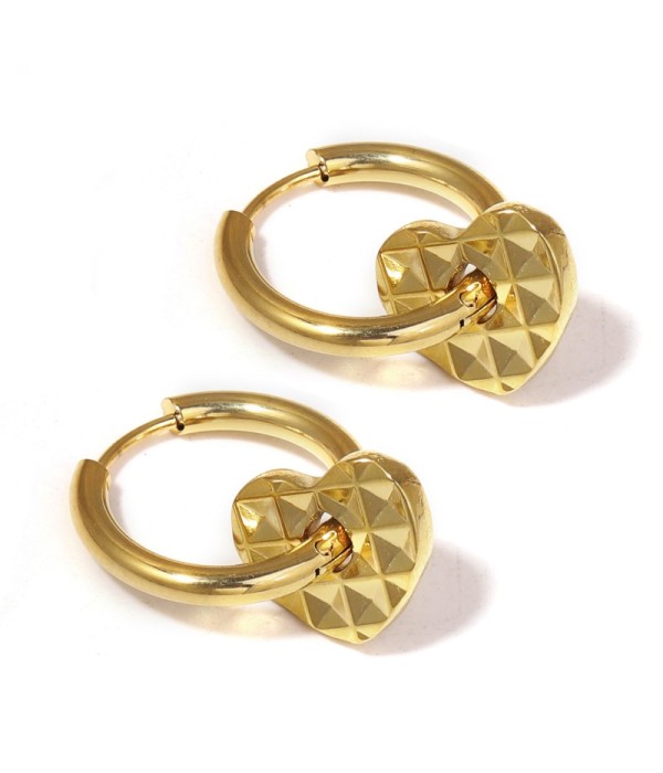 Pendientes de aro con colgante de corazón...