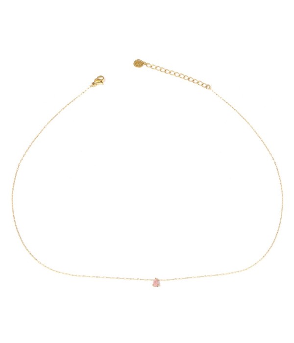 Collar dorado con colgante de gota de piedra 2