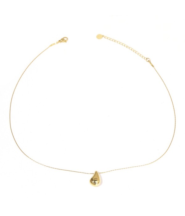 Collar dorado con colgante de gota
