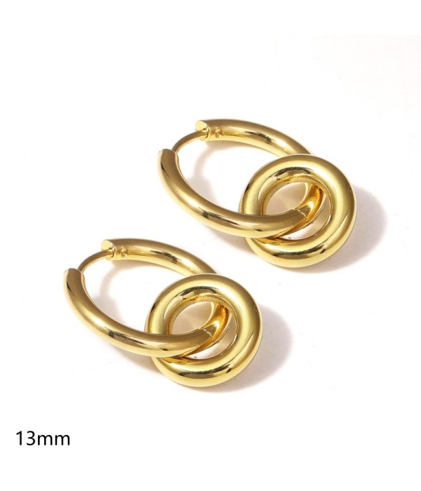 Pendientes de aro con colgante de forma...