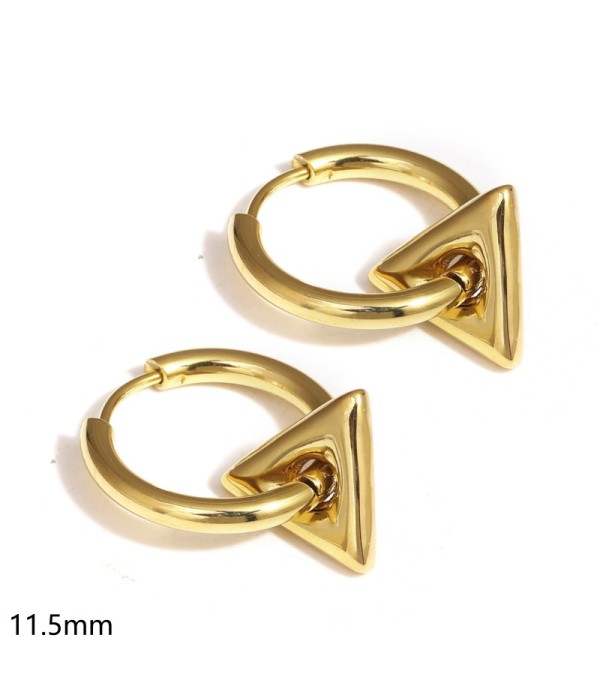 Pendientes de aro con colgante de triángulo(11.5mm)