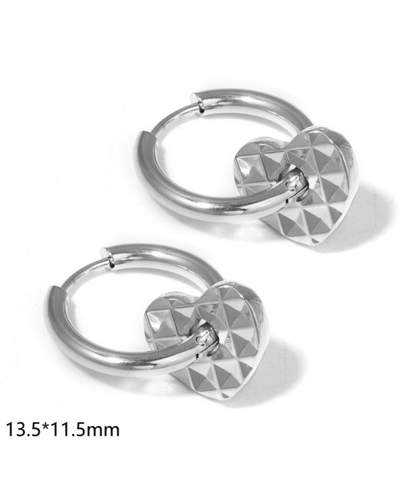 Pendientes de aro con colgante de corazón...