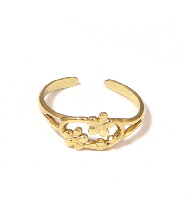 Anillo con diseño de flores