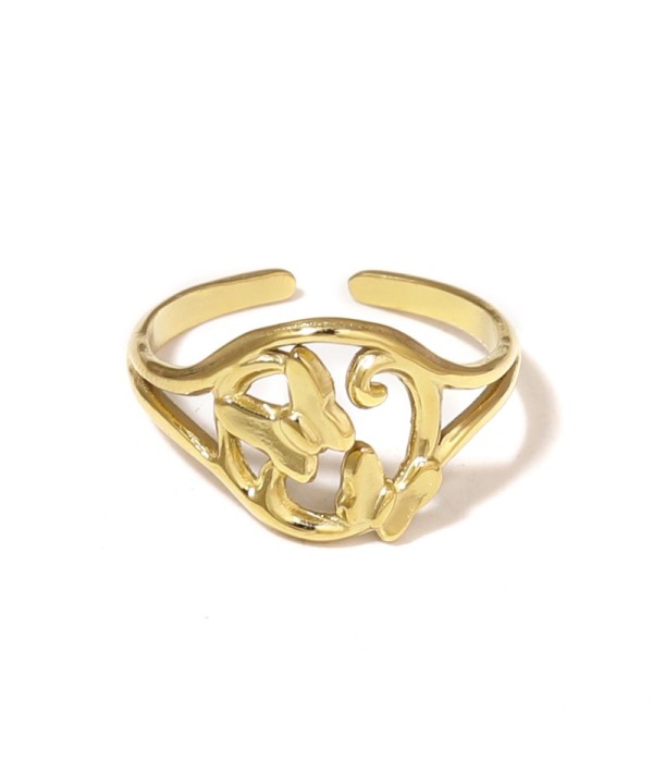 Anillo con diseño de mariposas